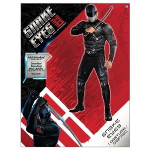 Snake Eyes G.I. Joe Origins Dress Up Halloween Adult Regular 2 Piece Costume NWT